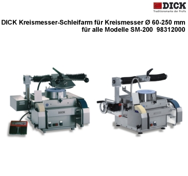 DICK Kreismesser-Schleifarm für Kreismesser Ø 60-250 mm für alle Modelle SM-200 98312000 *4576