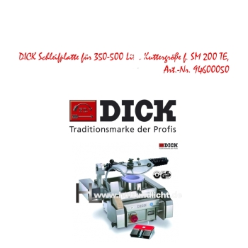 DICK Schleifplatte für 350-500 Liter Kuttergröße f. SM 200 TE, Art.-Nr. 94600050 *4622